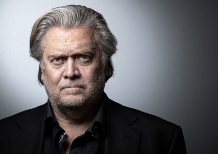 Former advisor to the US president and US publicist Steve Bannon poses during a photo session in Paris on May 27, 2019. (Photo by JOEL SAGET / AFP) (Photo credit should read JOEL SAGET/AFP via Getty Images)