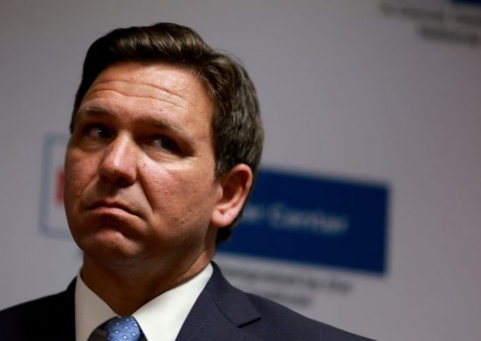 MIAMI, FLORIDA - MAY 17: Florida Gov. Ron DeSantis speaks during a press conference at the University of Miami Health System Don Soffer Clinical Research Center on May 17, 2022 in Miami, Florida. The governor held the press conference to announce that the state of Florida would be providing $100 million for Florida's cancer research centers, after he signs the state budget into law. (Photo by Joe Raedle/Getty Images)