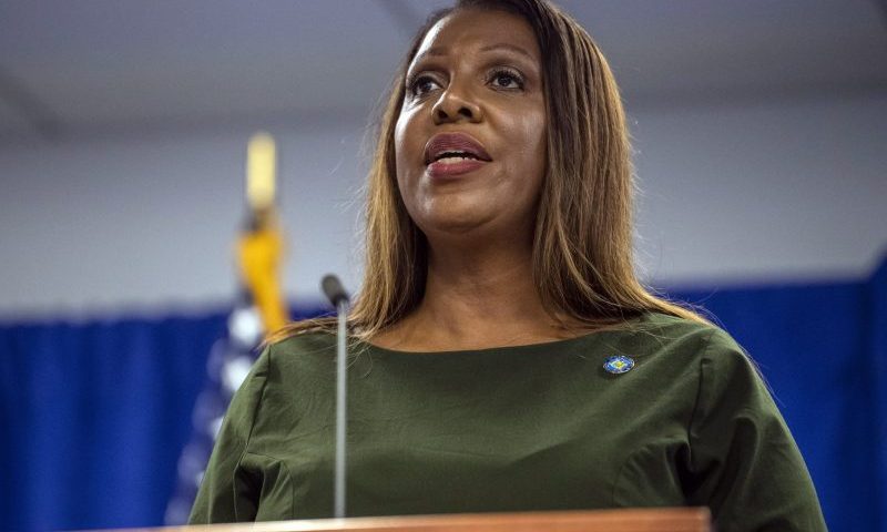 New York Attorney General Letitia James speaks during a press conference, Wednesday, Sept. 21, 2022, in New York. New York’s attorney general sued former President Donald Trump and his company on Wednesday, alleging business fraud involving some of their most prized assets, including properties in Manhattan, Chicago and Washington, D.C. (AP Photo/Brittainy Newman)