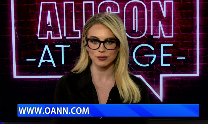 Video still from Alison at Large on One America News Network
