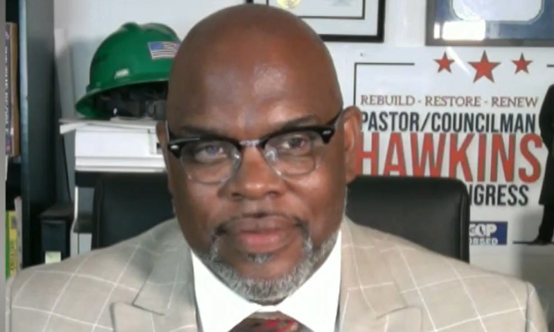 GOP congressional candidate Pastor Brian Hawkins speaks to One America News.