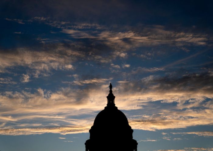 WASHINGTON, DC - SEPTEMBER 25: The U.S. Capitol on September 25, 2021 in Washington, DC. The House Budget Committee is expected to advance Democrats $3.5 trillion social spending plan during a rare Saturday session, setting it up for a full floor vote next week. (Photo by Stefani Reynolds/Getty Images)