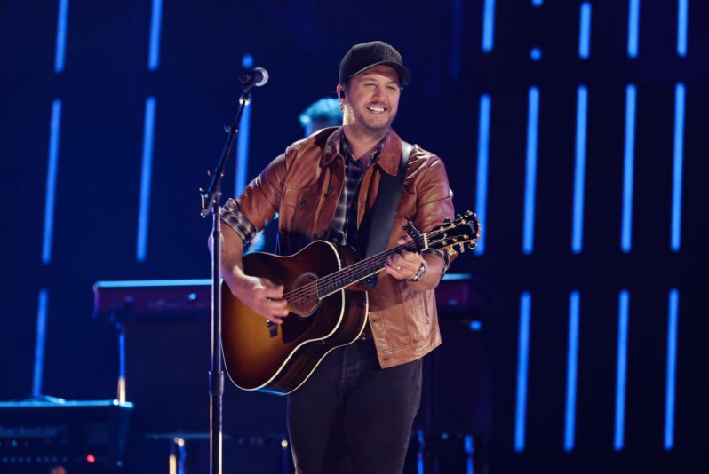 LAS VEGAS, NEVADA - MARCH 06: In this image released on March 06, 2022, Luke Bryan performs onstage during the 57th Academy of Country Music Awards, airing on March 07,2022, at Allegiant Stadium in Las Vegas, Nevada. (Photo by Kevin Winter/Getty Images for ACM)