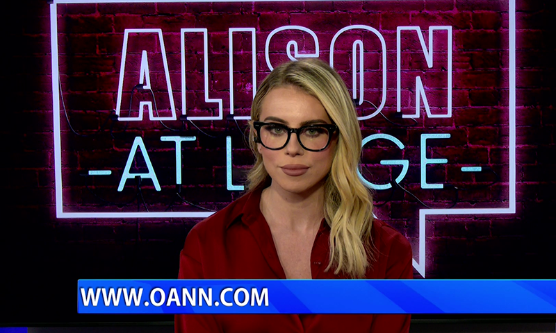 Video still from Alison at Large on One America News Network