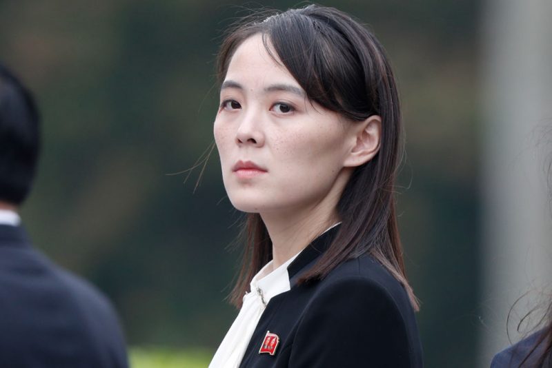 Kim Yo Jong, sister of North Korea's leader Kim Jong Un, attends wreath laying ceremony at Ho Chi Minh Mausoleum in Hanoi, March 2, 2019. (Photo by JORGE SILVA / POOL / AFP) (Photo credit should read JORGE SILVA/AFP via Getty Images)