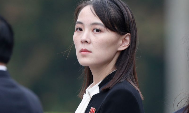 Kim Yo Jong, sister of North Korea's leader Kim Jong Un, attends wreath laying ceremony at Ho Chi Minh Mausoleum in Hanoi, March 2, 2019. (Photo by JORGE SILVA / POOL / AFP) (Photo credit should read JORGE SILVA/AFP via Getty Images)