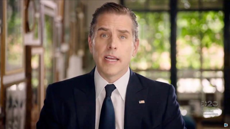 In this screenshot from the DNCC’s livestream of the 2020 Democratic National Convention, Hunter Biden, son of Democratic presidential nominee Joe Biden, addresses the virtual convention on August 20, 2020. The convention, which was once expected to draw 50,000 people to Milwaukee, Wisconsin, is now taking place virtually due to the coronavirus pandemic. (Photo by DNCC via Getty Images) (Photo by Handout/DNCC via Getty Images)