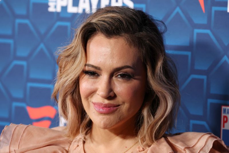 LOS ANGELES, CALIFORNIA - JULY 18: Alyssa Milano attends Michael Rubin's MLBPA x Fanatics party at City Market Social House on July 18, 2022 in Los Angeles, California. (Photo by Leon Bennett/Getty Images)
