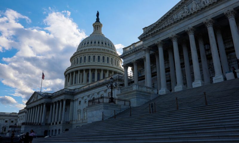 WASHINGTON, DC - SEPTEMBER 27: The U.S. Capitol Building is seen on September 27, 2022 in Washington, DC. Later today the U.S. Senate will hold a procedural vote for legislation to provide short-term government funding. (Photo by Anna Moneymaker/Getty Images)
