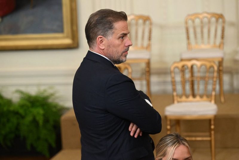 Hunter Biden attends a Presidential Medal of Freedom ceremony honoring 17 recipients, in the East Room of the White House in Washington, DC, July 7, 2022. (Photo by SAUL LOEB / AFP) (Photo by SAUL LOEB/AFP via Getty Images)