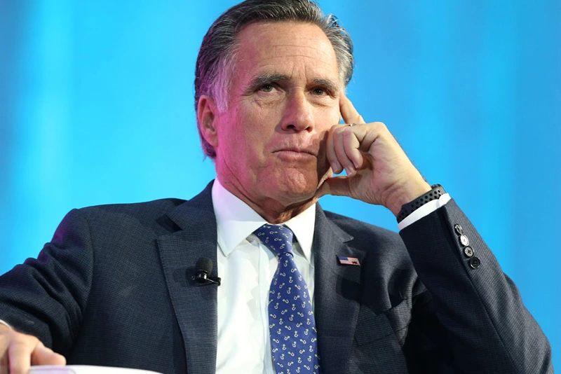 Former Massachusetts Governor and Republican presidential candidate Mitt Romney is interviewed at the Silicon Slopes Tech Conference on January 19, 2018 in Salt Lake City, Utah. There is a push for Romney to run for the Utah Senate seat being vacated by retiring Senator Orrin Hatch this year. (Photo by George Frey/Getty Images)
