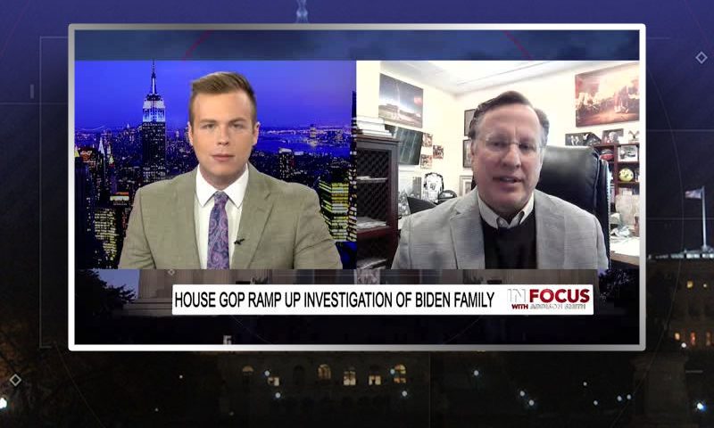 Video still from with Dr. Dave Brat's interview with In Focus on One America News Network