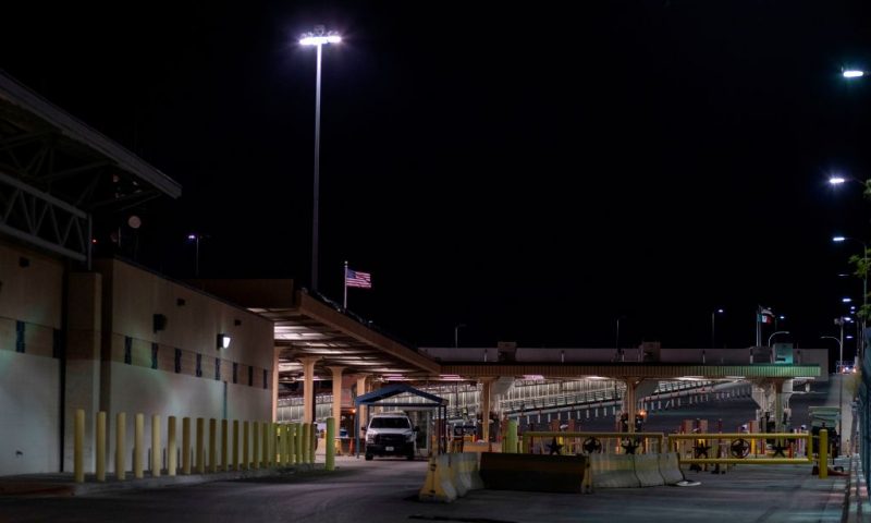 In efforts to control the outbreak of COVID-19, The United States-Mexico border was closed to non-essential traffic at midnight on March 21, 2020 in El Paso, Texas. - US President Donald Trump announced on March 20, 2020, that the US and Mexico have agreed to restrict non-essential travel across their border beginning on March 21. He said the move, similar to one already announced with northern neighbor Canada, was necessary to prevent the "spread the infection to our border agents, migrants, and to the public at large." (Photo by Paul Ratje / Agence France-Presse / AFP) (Photo by PAUL RATJE/Agence France-Presse/AFP via Getty Images)