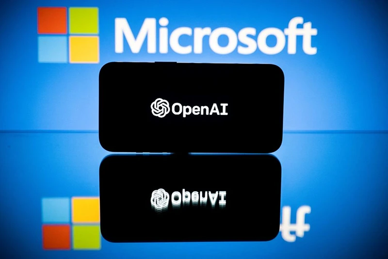  Microsoft extended on January 23 its partnership with with OpenAI, the research lab and creator of ChatGPT, a conversational artificial intelligence application software, in a "multiyear, multibillion dollar investment". (Photo by Lionel BONAVENTURE / AFP) (Photo by LIONEL BONAVENTURE/AFP via Getty Images)