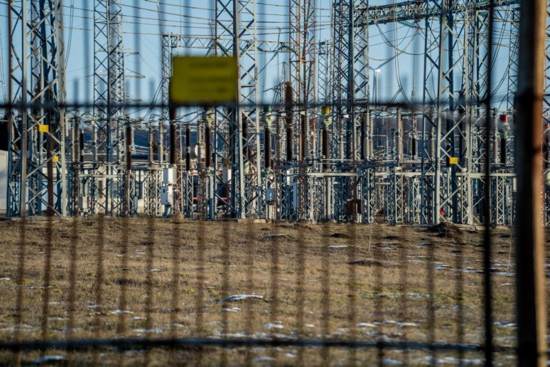 An electrical substation is seen on February 4, 2022. (Photo by Hristo Rusev/Getty Images)