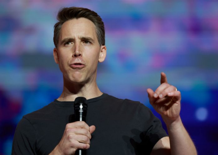 Sen. Josh Hawley (R-MO) speaks during the Turning Point USA Student Action Summit held at the Tampa Convention Center on July 22, 2022 in Tampa, Florida. The event features student activism and leadership training, and a chance to participate in a series of networking events with political leaders. (Photo by Joe Raedle/Getty Images)