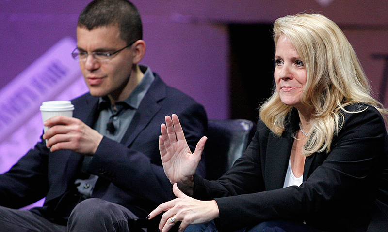 SAN FRANCISCO, CA - OCTOBER 08: Paypal Inc. Co-Founder Max Levchin and SpaceX COO Gwynne Shotwell speak onstage during Slingshots and Moonshots at the Vanity Fair New Establishment Summit at Yerba Buena Center for the Arts on October 8, 2014 in San Francisco, California. (Photo by Kimberly White/Getty Images for Vanity Fair)