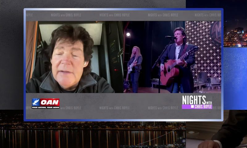 Video still from Marty Raybon's interview with Nights on One America News Network