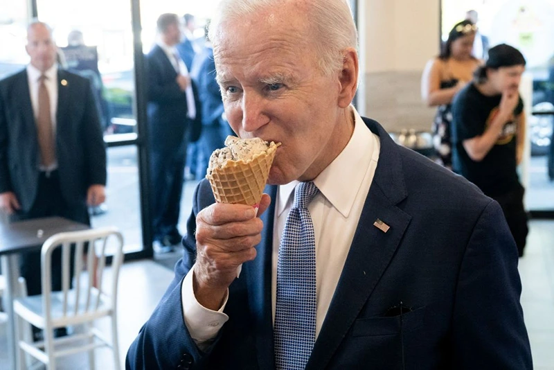Biden jokes about ice cream when addressing school shooting