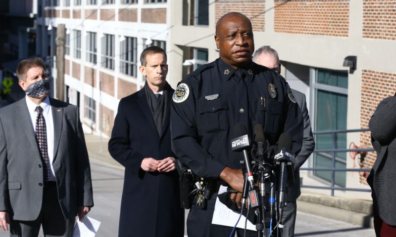 NASHVILLE, TENNESSEE - DECEMBER 26: Nashville Police Chief John Drake speaks during a news conference on the Christmas day bombing on December 26, 2020 in Nashville, Tennessee. Police are calling the explosion "an intentional act" and have found possible human remains after an RV, exploded on Christmas day injuring three people and causing destruction across several blocks in Nashville. (Photo by Terry Wyatt/Getty Images)