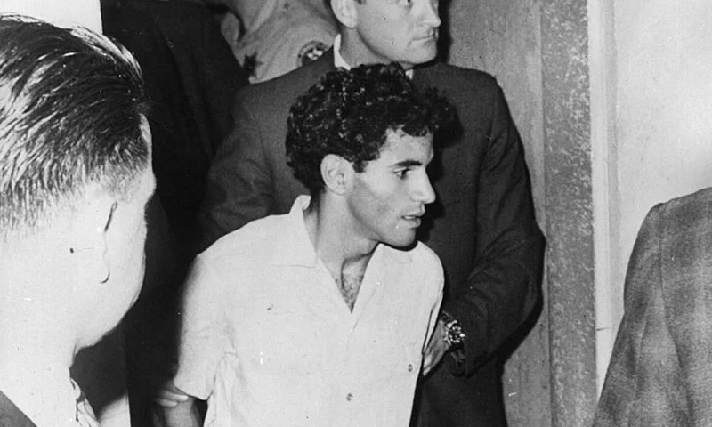 Sirhan Sirhan, charged with the assassination of Senator Robert Kennedy during a campaign stop in California, is the subject of intensive investigation by the US Government after an Arab government provided new evidence about his identity. (Photo by Keystone/Getty Images)