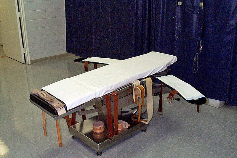  In this undated handout photo from the Virginia Department of Corrections, shows the gurney in which convicted sniper John Allen Muhammad will be put to death at the Greensville Correctional Center in Jarratt, Virginia. Muhammad, 48, is set to die by lethal injection in Greensville Correctional Center tonight, seven years after he and his teenage accomplice terrorized the area in and around the nation's capital for three weeks. (Photo by Virginia Department of Corrections via Getty Images)