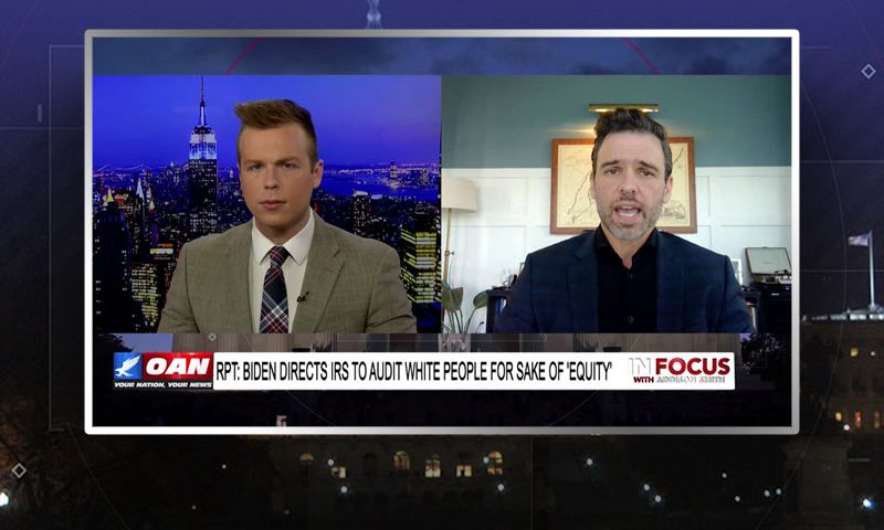Video still from Ian Prior's interview with In Focus on One America News Network
