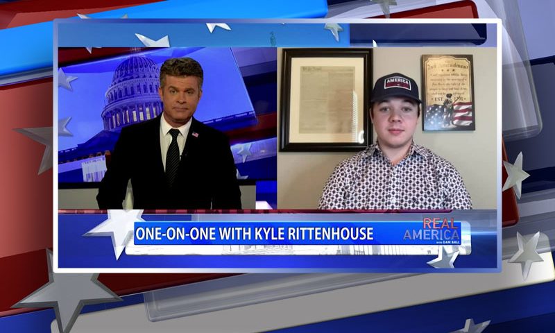 Video still from Kyle Rittenhouse's interview with Real America on One America News Network
