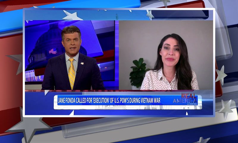 Video still from Anna Paulina Luna's interview with Real America on One America News Network