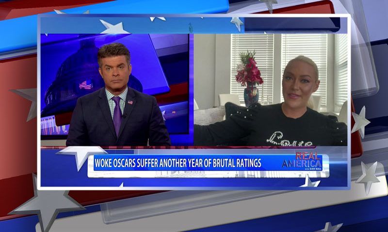 Video still from Kaya Jones' interview with Real America on One America News Network