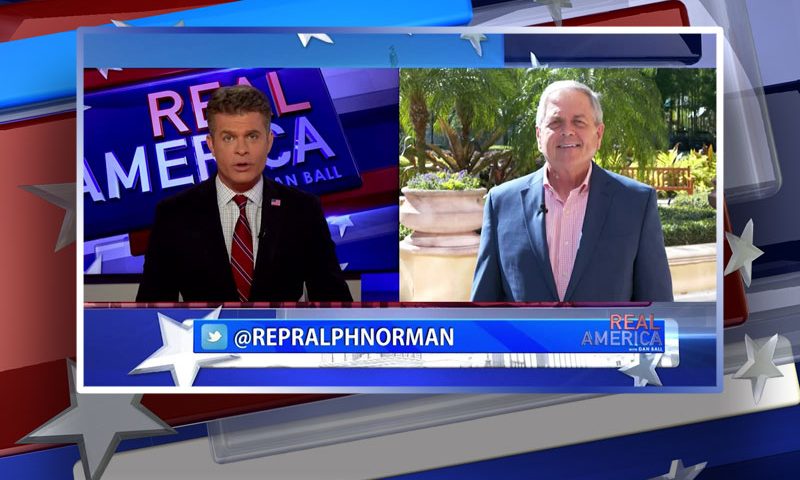 Video still from Rep. Ralph Norman's interview with Real America on One America News Network