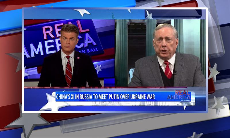 Video still from Col. Doug Macgregor's interview with Real America on One America News Network