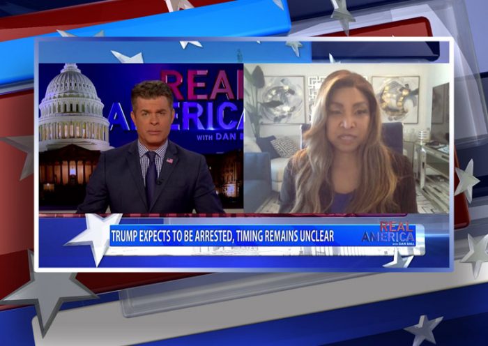 Video still from Lynne Patton's interview with Real America on One America News Network