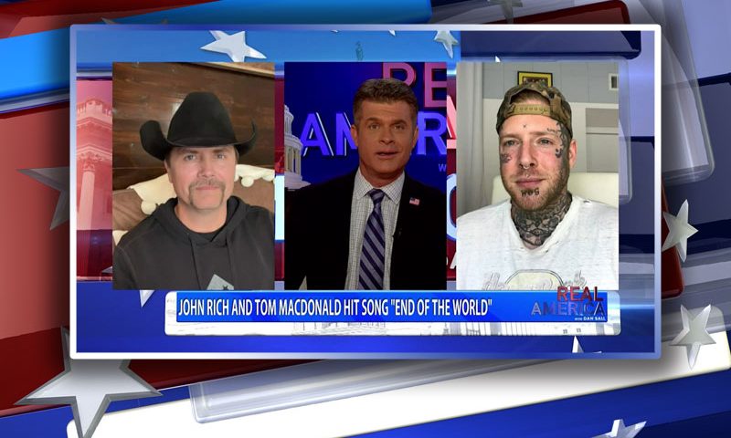 Video still from John Rich and Tom MacDonald's interview with Real America on One America News Network