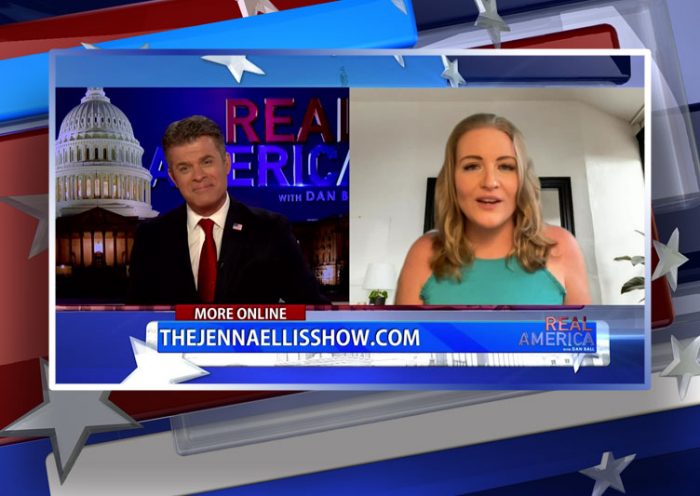 Video still from Jenna Ellis' interview with Real America on One America News Network