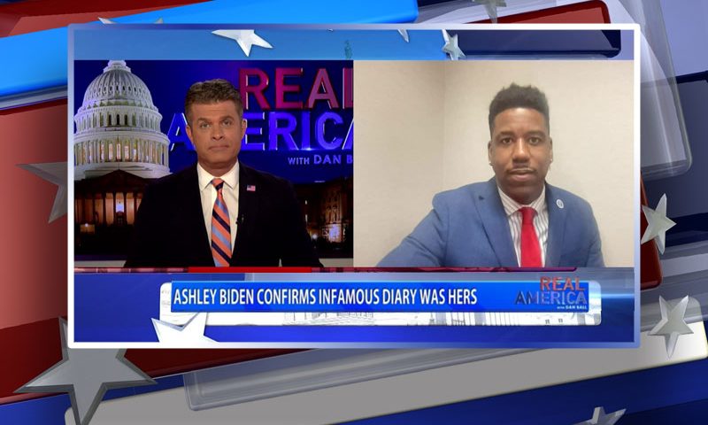 Video still from R.C. Maxwell's interview with Real America on One America News Network