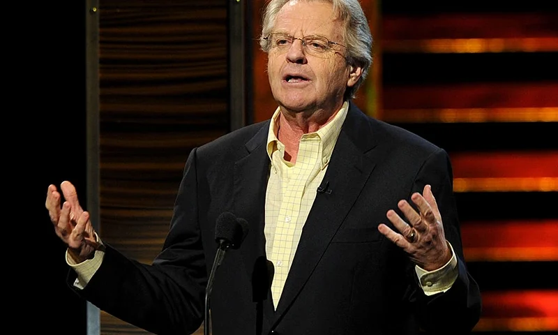CULVER CITY, CA - AUGUST 01: Talk show host Jerry Springer speaks onstage at the Comedy Central Roast Of David Hasselhoff held at Sony Pictures Studios on August 1, 2010 in Culver City, California. The""Comedy Central Roast of David Hasselhoff" will air on Sunday, August 15, 2010 at 10:00 p.m. ET/PT. (Photo by Kevin Winter/Getty Images)