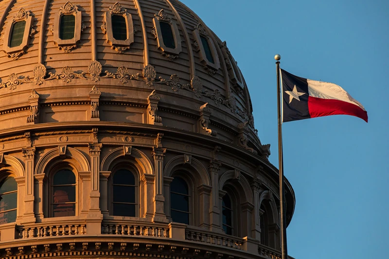 AUSTIN, TX - SEPTEMBER 20: The Texas State Capitol is seen on the first day of the 87th Legislature's third special session on September 20, 2021 in Austin, Texas. Following a second special session that saw the passage of controversial voting and abortion laws, Texas lawmakers have convened at the Capitol for a third special session to address more of Republican Gov. Greg Abbott's conservative priorities which include redistricting, the distribution of federal COVID-19 relief funds, vaccine mandates and restrictions on how transgender student athletes can compete in sports. (Photo by Tamir Kalifa/Getty Images)