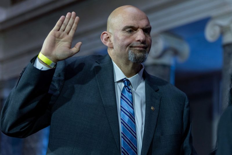 Sen. John Fetterman (D-PA) in the old senate chamber for the Ceremonial Swearing on January 03, 2023 in Washington, DC. Today members of the 118th Congress will be sworn in and the House of Representatives will hold votes on a new Speaker of the House. (Photo by Tasos Katopodis/Getty Images)
OAN Geraldyn Berry
UPDATED 12:03 PM – Friday, April 21, 2023
In an interview with NPR published on Thursday, Sen. John Fetterman (D-Pa.) said that he felt like he was "not the kind of senator" that his state deserved while describing the breadth of his battles with depression. 
"And when I was in the throes of depression, if I was being 100% honest, I was not the kind of senator that was deserved by Pennsylvanians. I wasn't the kind of partner that I owe to my wife, Gisele, or to my children, Karl, Grace, and August," Fetterman said.
In his first interview since returning to the Senate the stroke survivor admitted to his shortcomings as a politician and as a family man.
He also made note of some of the recommendations his physicians made to him for the treatment of his depression, such as avoiding social media and the news.
The interview with NPR started out with compliments for Fetterman's "transparency" regarding his mental health difficulties, which he displayed during his depression therapy. According to the publication, "Fetterman's public acknowledgment of his own mental health struggles is rare for politicians, even as depression has become an increasingly common challenge for Americans."
The news platform claimed that "With his transparency, Fetterman has created a platform for discussing mental health issues, and encouraged other politicians to share their own stories."
The senator advised people to seek therapy and assistance if they felt they might need it, drawing on his own experience in doing so. If I had sought assistance sooner, I wouldn't have had to put my family, myself, and my coworkers through that.
Stay informed! Receive breaking news blasts directly to your inbox for free. Subscribe here. https://www.oann.com/alerts

