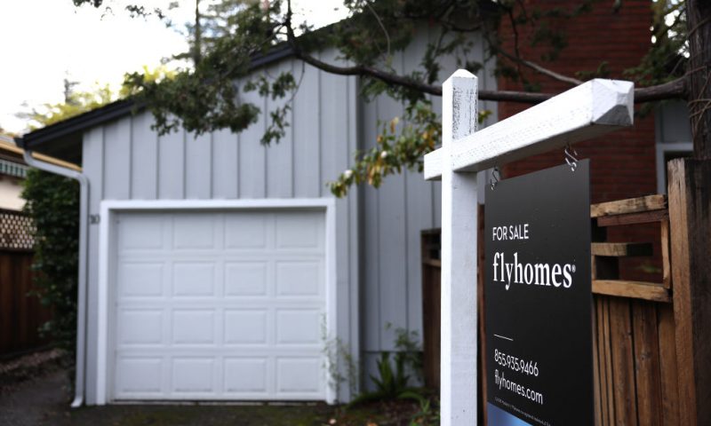 AN ANSELMO, CALIFORNIA - MARCH 22: A for sale sign is posted in front of a home on March 22, 2023 in San Anselmo, California. Pre-existing home sale prices in the U.S. dropped for the first time in 11 years. The national average price of an existing-home fell 0.2% in February to $363,000. (Photo by Justin Sullivan/Getty Images)