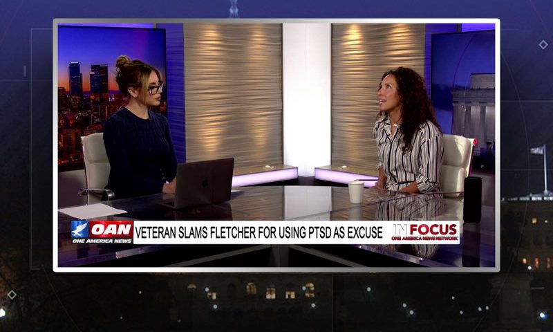 Video still from Natalie Ficarra's interview with In Focus on One America News Network