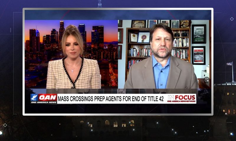 Video still from Todd Bensman's interview with In Focus on One America News Network
