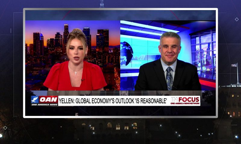 Video still from Dan Geltrude's interview with In Focus on One America News Network