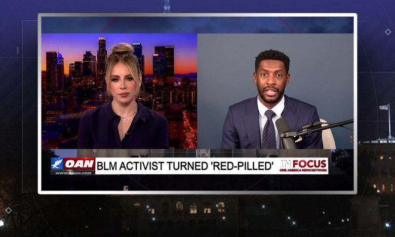 Video still from Xaviaer Durousseau's interview with In Focus on One America News Network