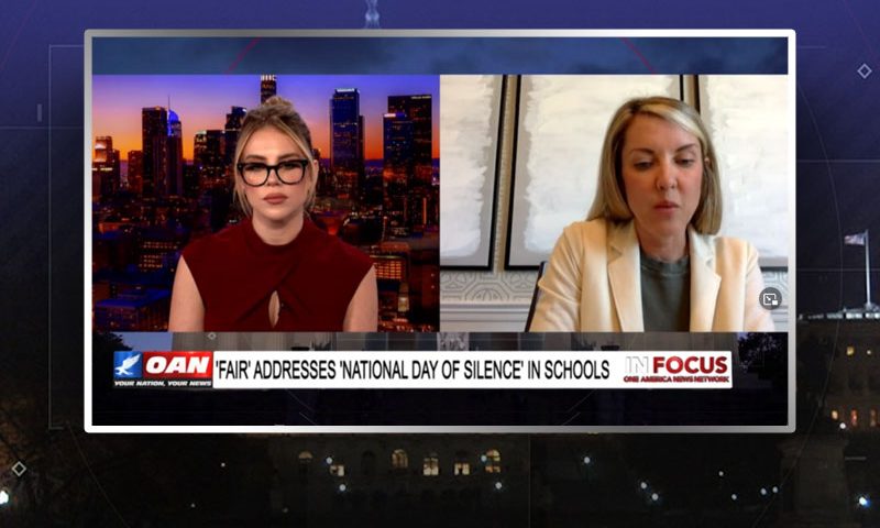 Video still from Leigh Ann O'Neill's interview with In Focus on One America News Network