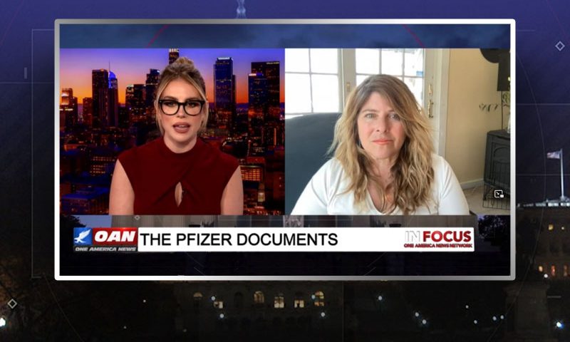 Video still from Dr. Naomi Wolf's interview with In Focus on One America News Network
