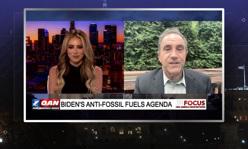 Video still from Marc Morano's interview with In Focus on One America News Network