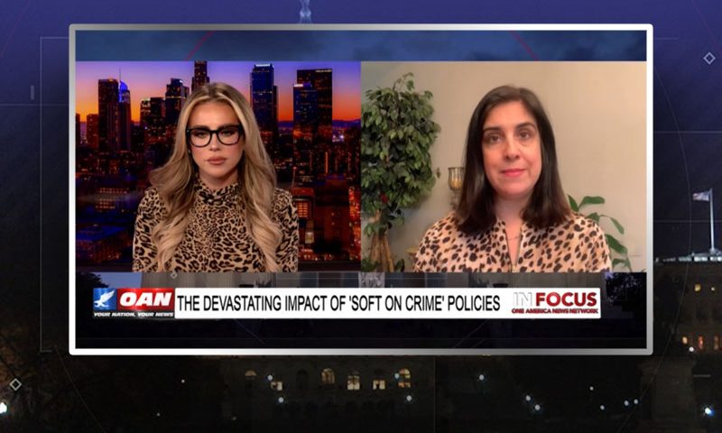 Video still from Rep. Nicole Malliotakis' interview with In Focus on One America News Network