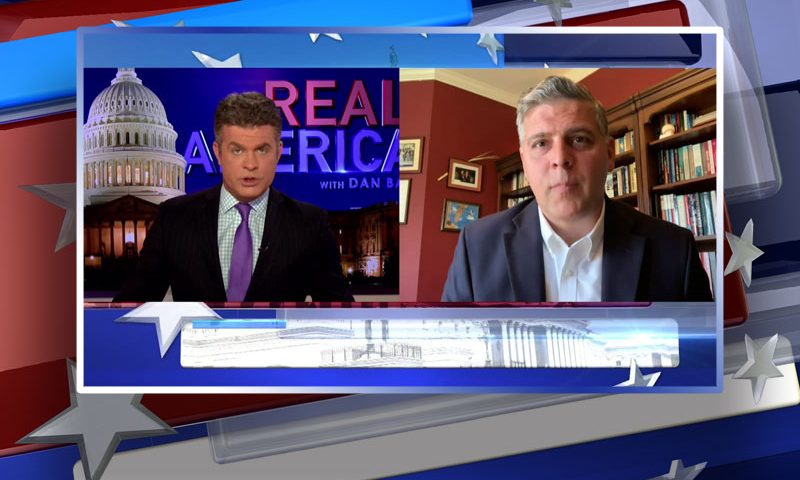 Video still from John Zadrozny's interview with Real America on One America News Network