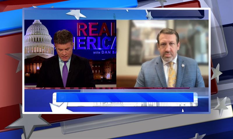 Video still from TN Rep. Jeremy Faison's interview with Real America on One America News Network